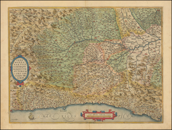 10-Northern Italy Map By Abraham Ortelius