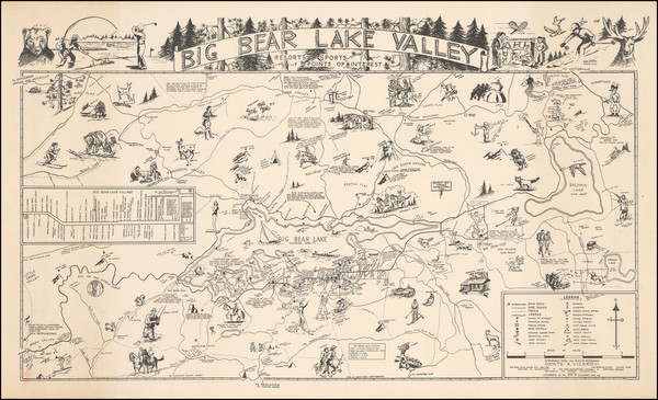 5-Pictorial Maps and California Map By Monte R. Viceroy