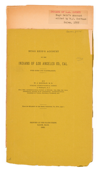 57-California, Los Angeles and Rare Books Map By Hugo Reid / Walter James Hoffman