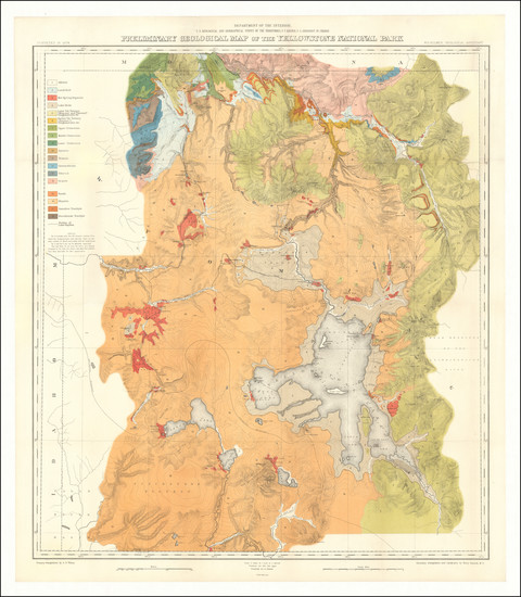 18-Wyoming Map By Ferdinand Vandeveer Hayden