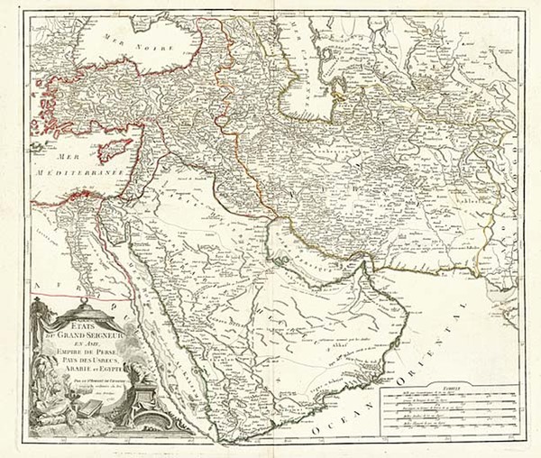 20-Asia, Middle East, Turkey & Asia Minor and Russia in Asia Map By Gilles Robert de Vaugondy