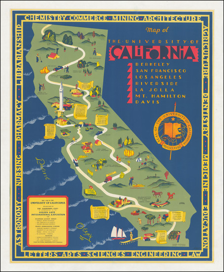 32-Pictorial Maps and California Map By S. Iachman