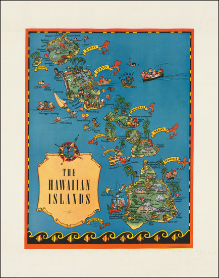 43-Hawaii, Hawaii and Pictorial Maps Map By Ruth Taylor White