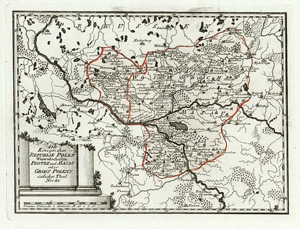 96-Europe and Poland Map By Franz Johann Joseph von Reilly