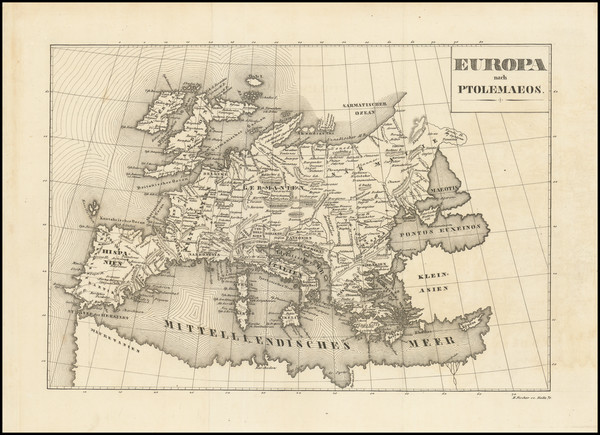 98-Europe Map By Albert Forbiger