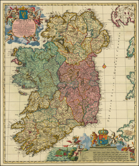 11-Ireland Map By Nicolaes Visscher II