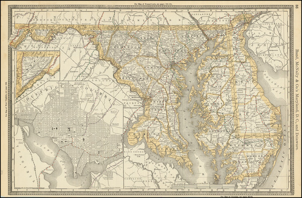 74-Maryland and Delaware Map By Rand McNally & Company