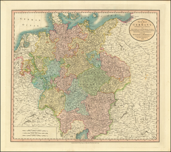 84-Austria, Czech Republic & Slovakia, Baltic Countries and Germany Map By John Cary