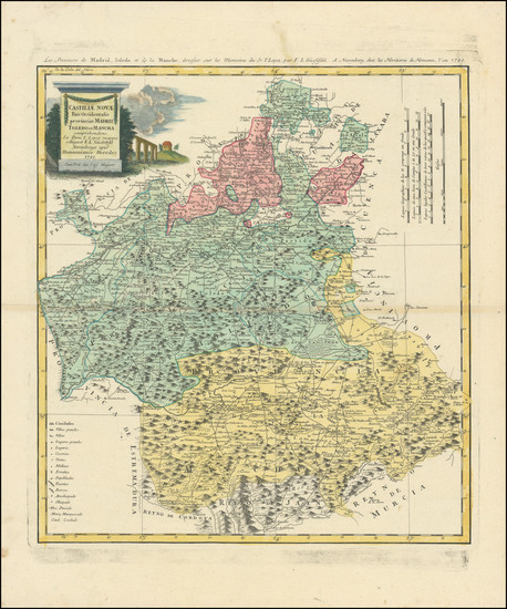 48-Spain Map By Homann Heirs / Tomás López