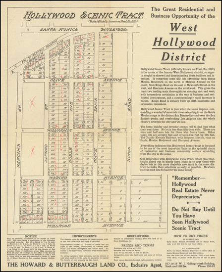 33-Los Angeles Map By Howard & Butterbaugh Land Co.