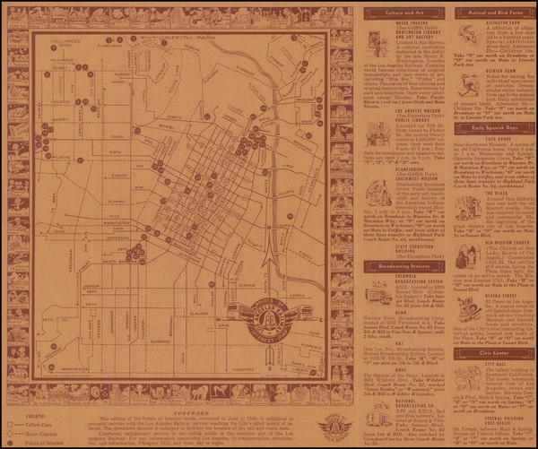 66-Pictorial Maps and Los Angeles Map By W. R. Main