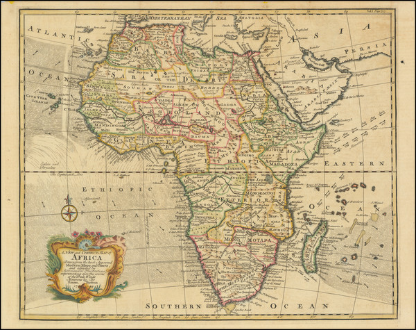 100-Africa Map By Emanuel Bowen