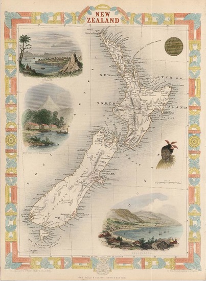 67-Australia & Oceania and New Zealand Map By John Tallis