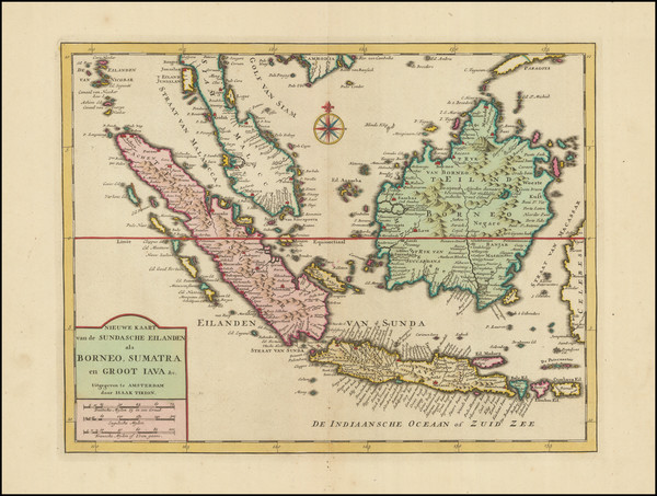 61-Singapore, Indonesia and Malaysia Map By Isaak Tirion