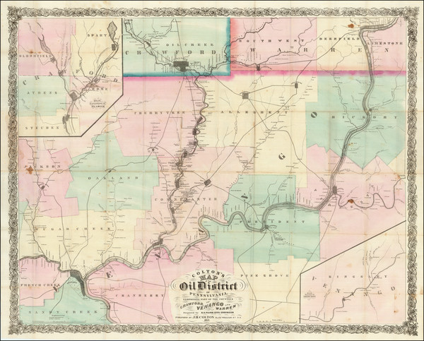 50-Pennsylvania Map By Joseph Hutchins Colton