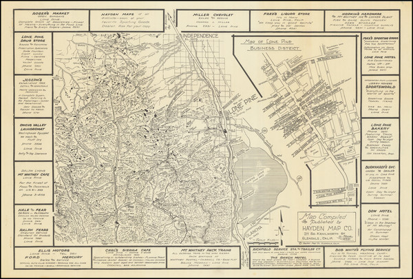 86-California and Other California Cities Map By Hayden Map Co