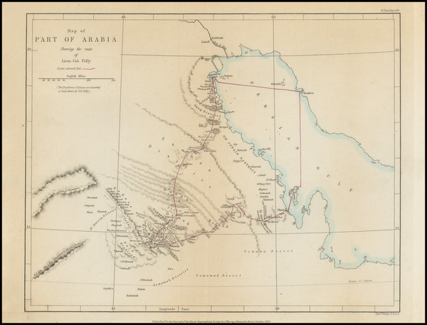 51-Arabian Peninsula Map By Royal Geographical Journal