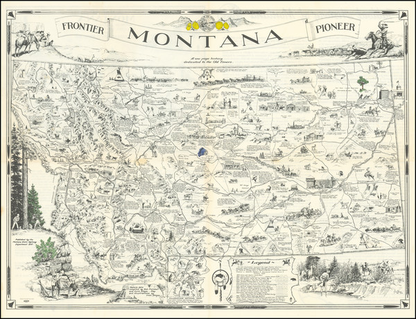 75-Montana and Pictorial Maps Map By Irvin Shope