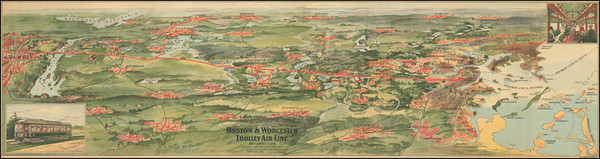 36-Massachusetts Map By George H. Walker & Co.