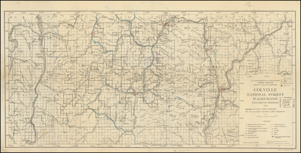 89-Washington Map By Forest Service U.S. Dept. of Agriculture / U.S. Geological Survey