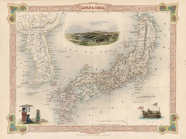 82-Asia, Japan and Korea Map By John Tallis