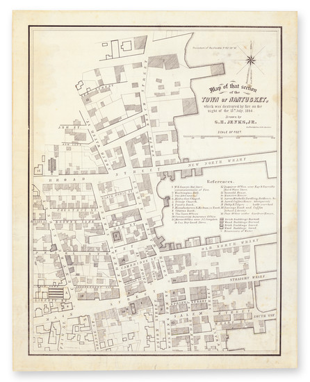 61-Massachusetts Map By Samuel Haynes Jenks, Jr.  &  J.H. Bufford's Lith.