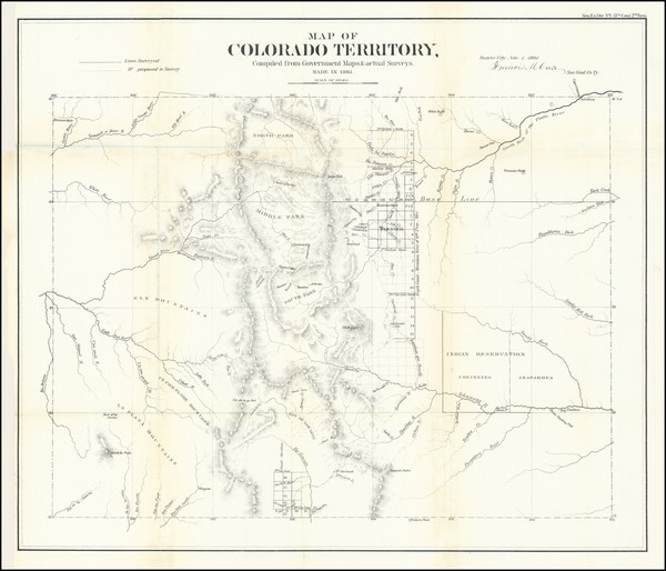 51-Colorado and Colorado Map By General Land Office