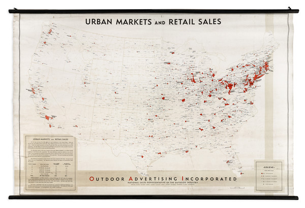 43-United States Map By Outdoor Advertising Incorporated  &  American Map Company