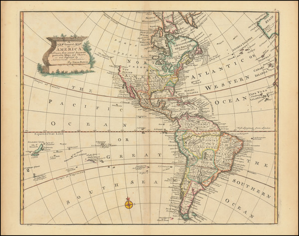 13-America Map By Emanuel Bowen