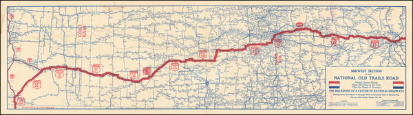 22-Kansas, Missouri, Colorado and Colorado Map By Automobile Club of Kansas City