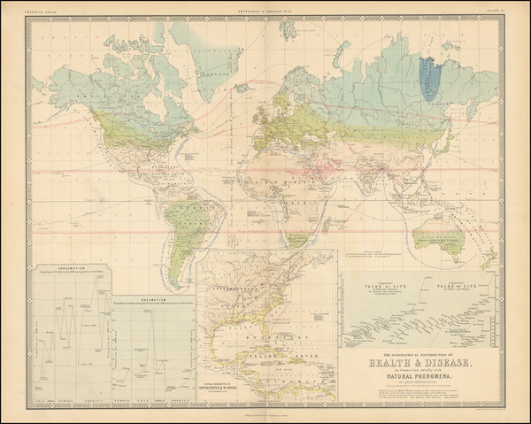 60-World Map By W. & A.K. Johnston