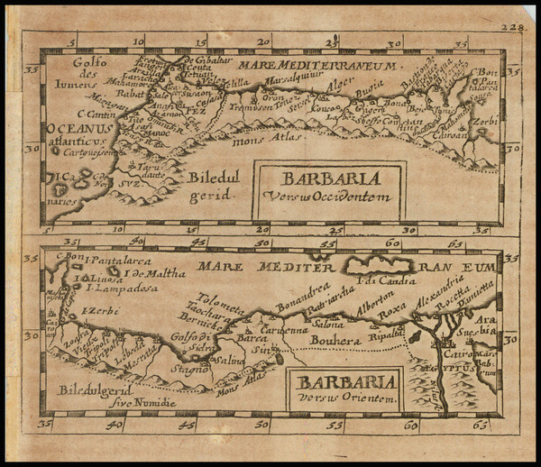 26-North Africa Map By Pierre Du Val / Johann Hoffmann