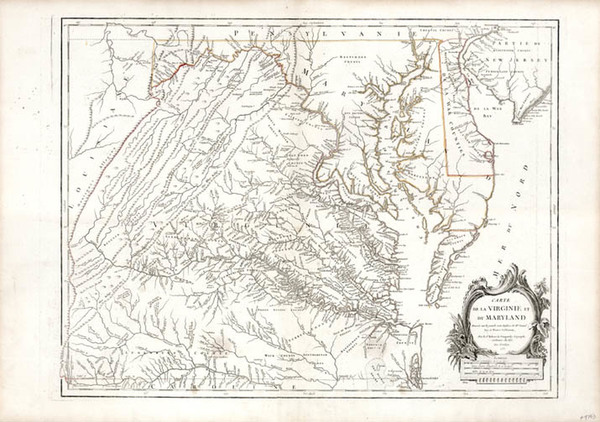 16-Mid-Atlantic and Southeast Map By Gilles Robert de Vaugondy