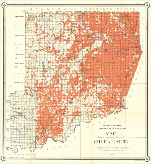 50-Plains and Oklahoma & Indian Territory Map By United States GPO