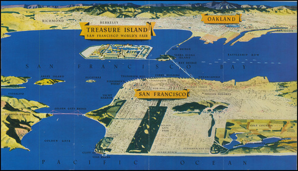 59-San Francisco & Bay Area Map By Union Pacific Railroad Company