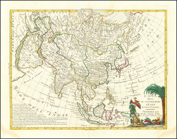 47-Asia and Asia Map By Antonio Zatta