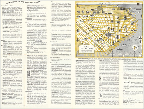 76-San Francisco & Bay Area and Prints & Drawings Map By Welcome Map Publishing Co.