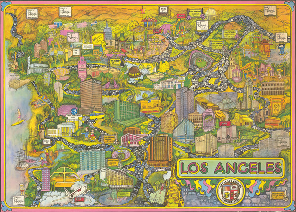 54-Pictorial Maps and Los Angeles Map By Robbie Nyman