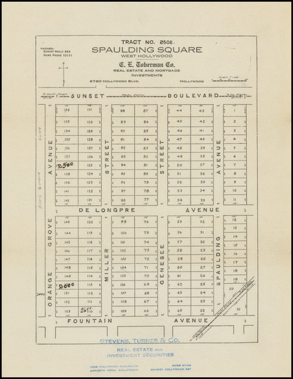 74-Los Angeles Map By C. E. Toberman Co.