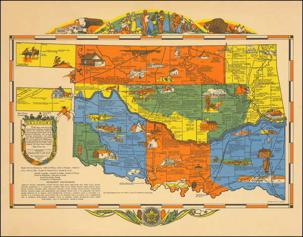 4-Oklahoma & Indian Territory Map By R.T. Aitchison