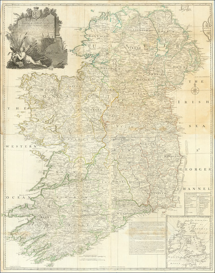 91-Ireland Map By Laurie & Whittle / John Rocque