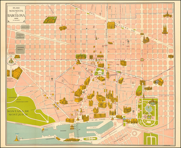 81-Pictorial Maps and Spanish Cities Map By Ponz