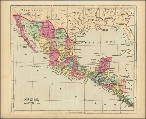 38-Texas, Southwest and Mexico Map By Charles Morse