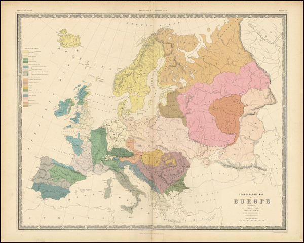 60-Europe Map By W. & A.K. Johnston