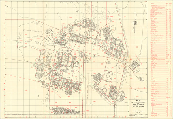 80-Oklahoma & Indian Territory and Cold War Map By Office of the Post Engineer, Fort Sill, Okl