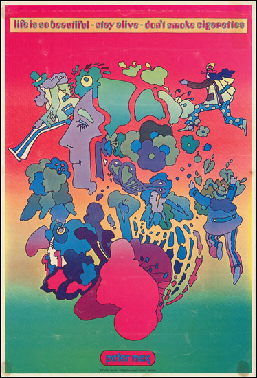 67-Curiosities Map By Peter Max