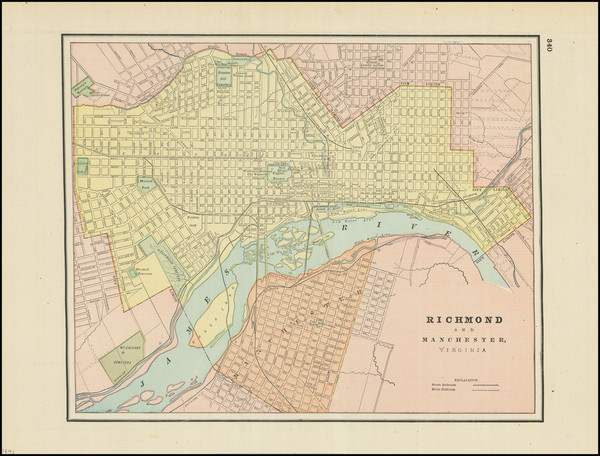 75-Virginia Map By George F. Cram