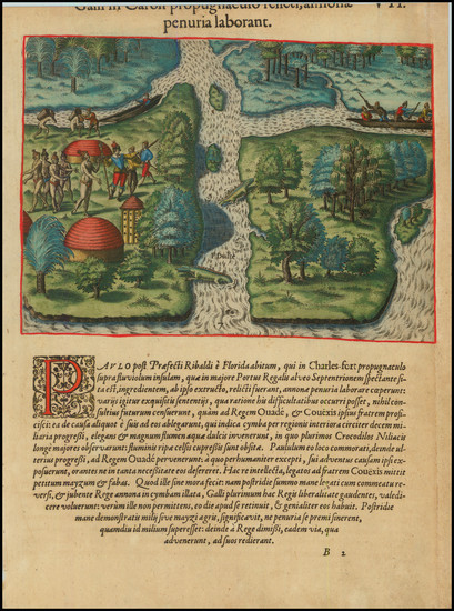 40-Florida Map By Theodor De Bry