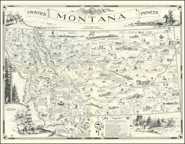 37-Montana and Pictorial Maps Map By Irvin Shope