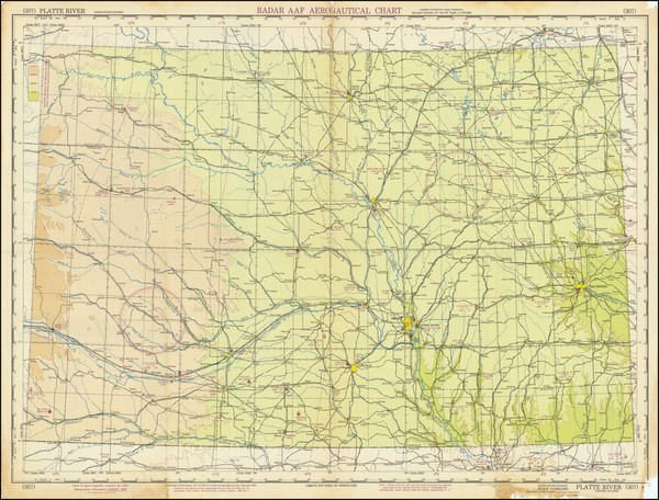 19-Iowa, Nebraska and World War II Map By U.S. Coast & Geodetic Survey